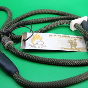 Firedog Moxon Retrieverleine mit Doppelzugstop - 8mm - 130cm - khaki