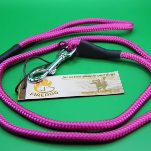 Firedog Hundeleine mit Karabiner - 8mm - 130cm - pink