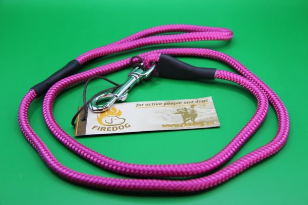 Firedog Hundeleine mit Karabiner - 8mm - 130cm - pink