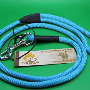 Firedog Hundeleine mit Karabiner - 8mm - 130cm - aqua blau