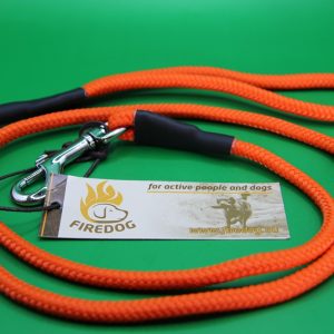 Firedog Hundeleine mit Karabiner - 8mm - 130cm - orange