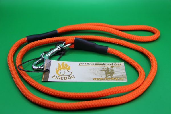 Firedog Hundeleine mit Karabiner - 8mm - 130cm - orange