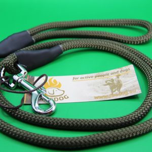 Firedog Hundeleine mit Karabiner - 8mm - 130cm - khaki