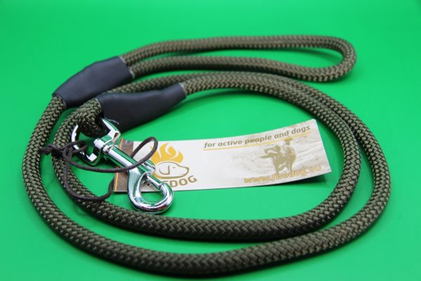 Firedog Hundeleine mit Karabiner - 8mm - 130cm - khaki