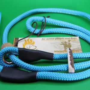 Firedog Moxon Retrieverleine mit Doppelzugstop - 8mm - 130cm - aqua blau