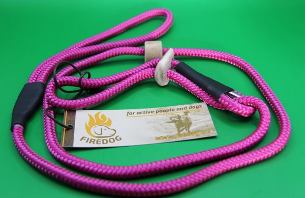 Firedog Moxon Retrieverleine mit Doppelzugstop - 8mm - 130cm - pink