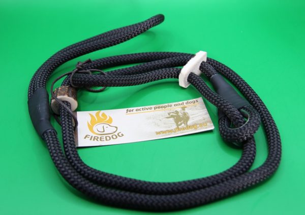 Firedog Moxon Retrieverleine mit Doppelzugstop - 8mm - 130cm - schwarz