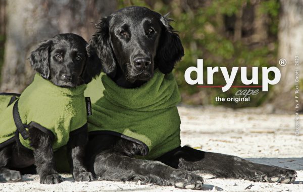 dryup®cape MOOS - Der original Hundebademantel  - Grösse M