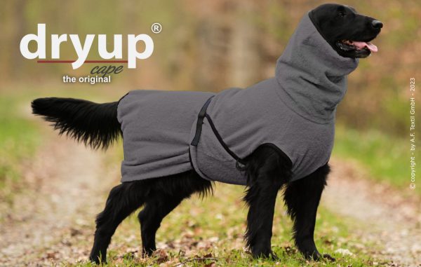 dryup®cape ANTHRACITE - Der original Hundebademantel  - Grösse L