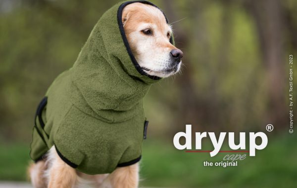 dryup®cape MOOS - Der original Hundebademantel  - Grösse M – Bild 2