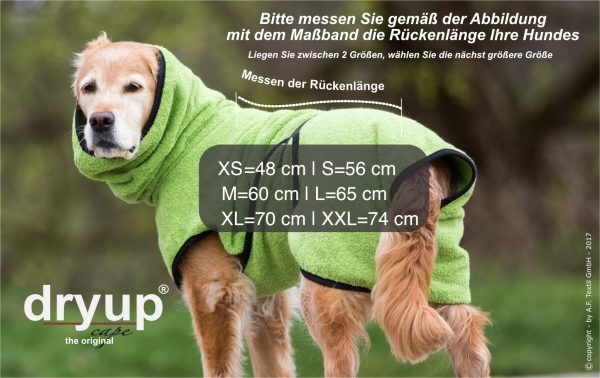 dryup®cape KIWI - Der original Hundebademantel  - Grösse M – Bild 5